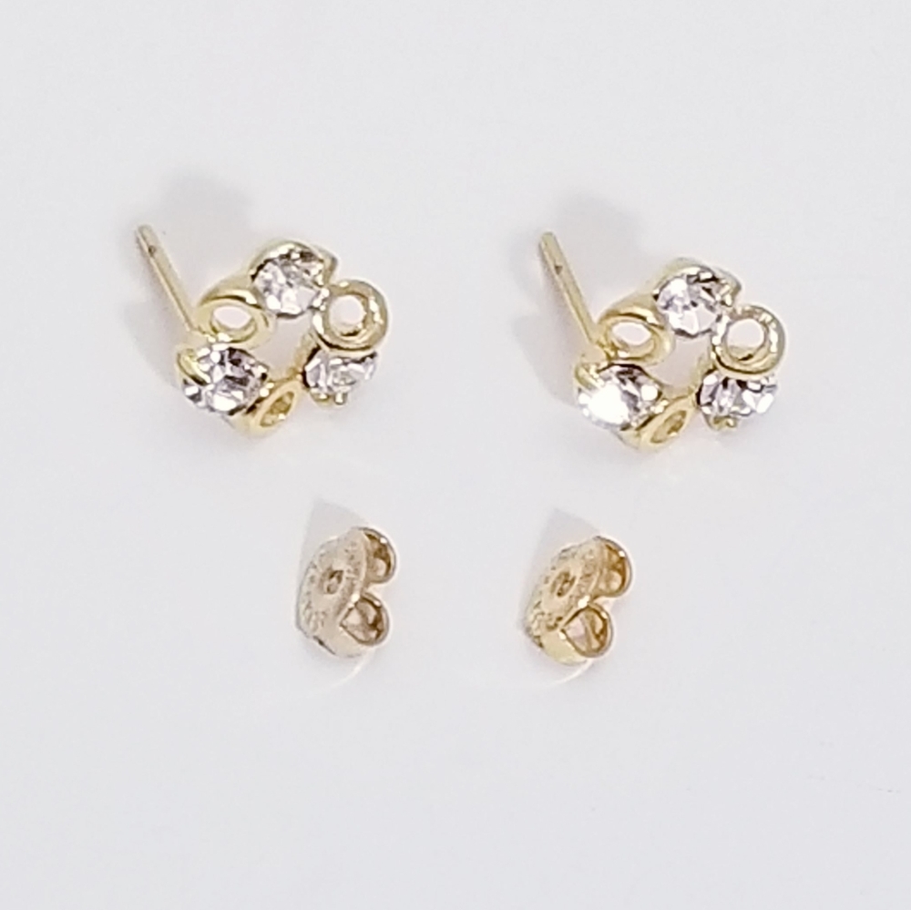 Flower Stud Earrings for LittleGirl's. 18K Gold Plated. New